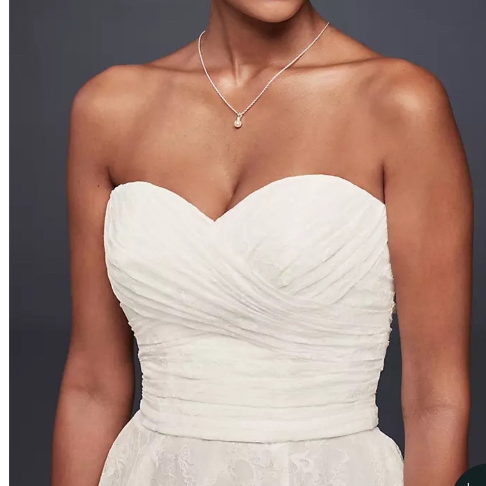 Davids Bridal Galina Wedding Dress - knee length. - Picture 3 of 10